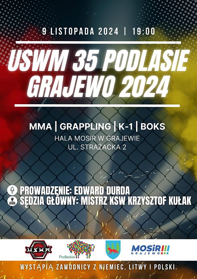 Unia Sportów Walki  M Gala Sportów Walki Grappling, K-1, Boks i formuła MMA USWM 35