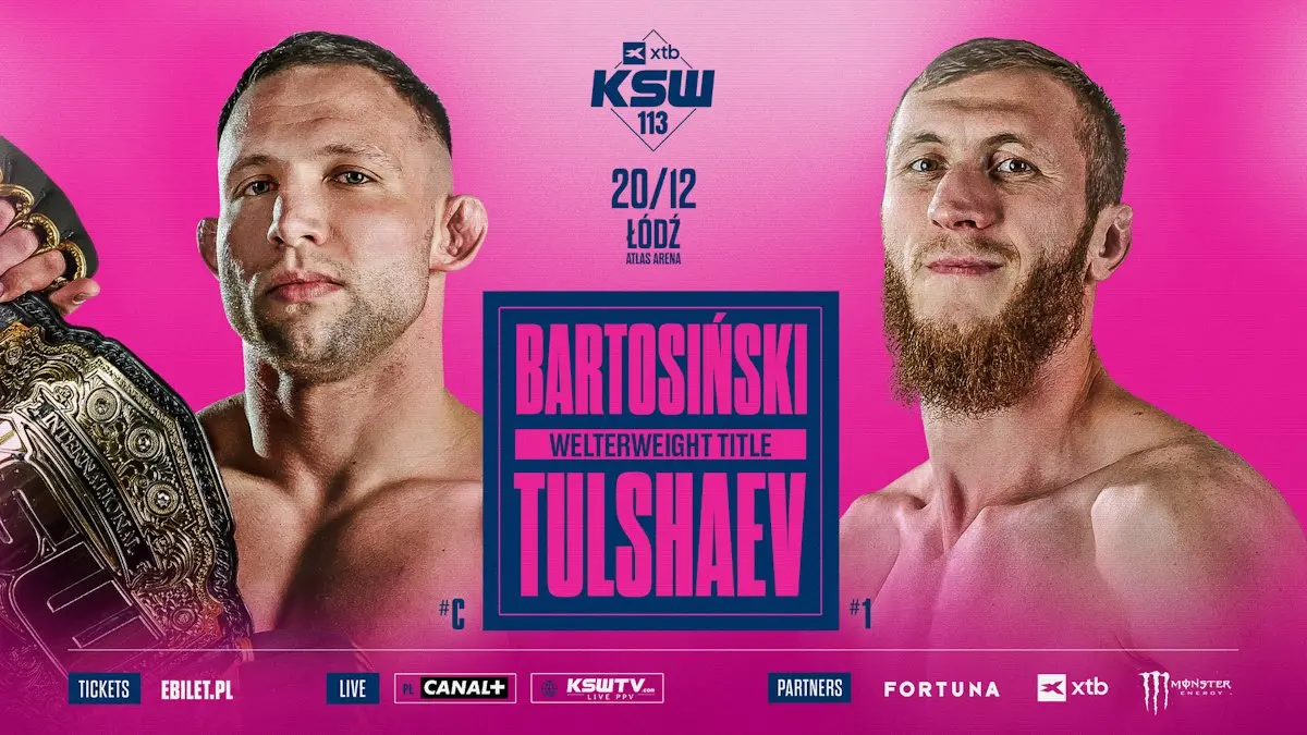 Bartosiński vs. Tulshaev! Wielkie starcie o pas na gali XTB KSW 113 w Łodzi