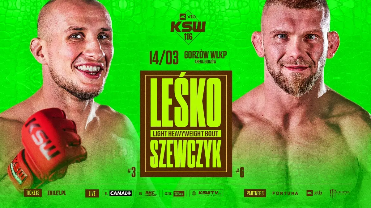 Bartosz Leśko zmierzy się z Bartoszem Szewczykiem na gali XTB KSW 116