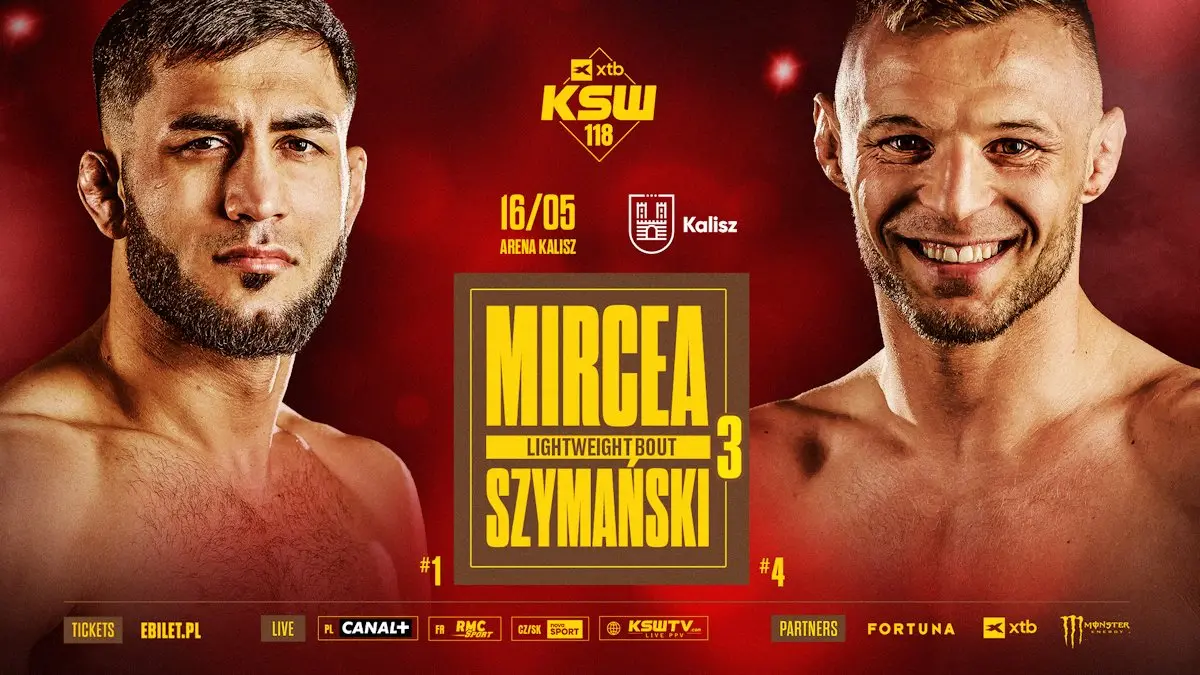 Walka Mircea vs. Szymański 3 odbędzie się na gali XTB KSW 118
