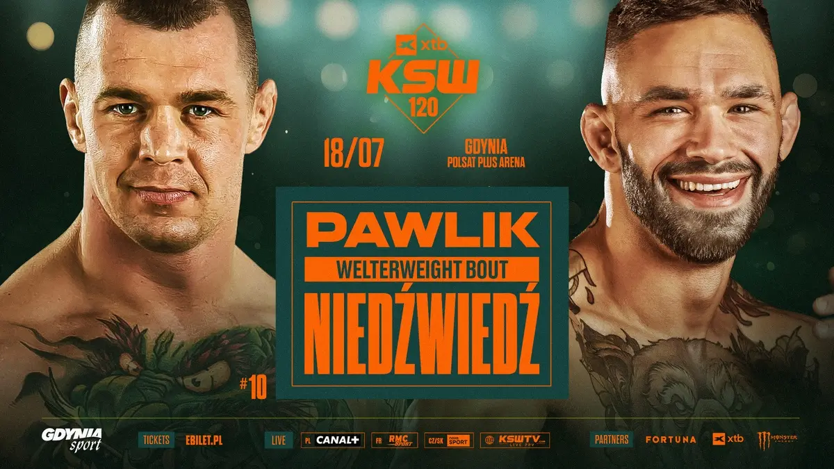Pawlik vs. Niedźwiedź! Ekscytujące zestawienie na gali XTB KSW 120 w Gdyni