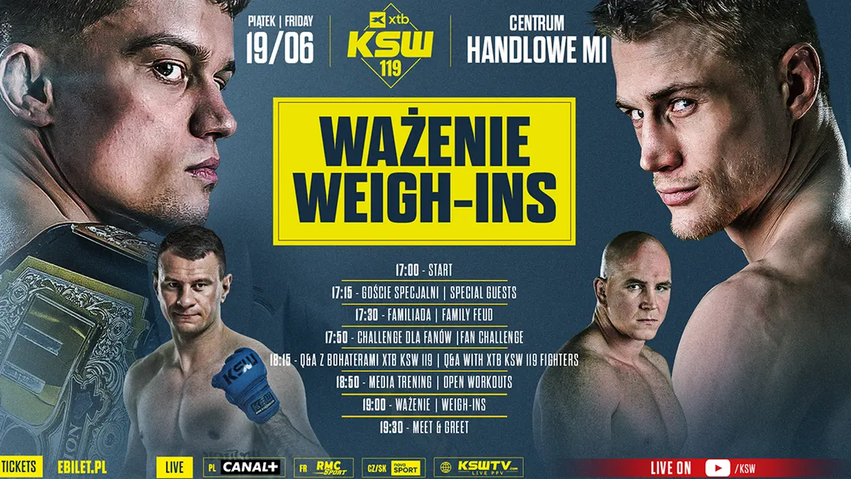 Wyniki porannego ważeniaprzed galą XTB KSW 119 w Radomiu